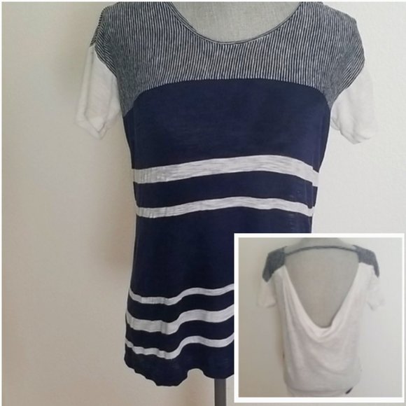 Club Monoco Draped Back Linen top, size small - Picture 1 of 4